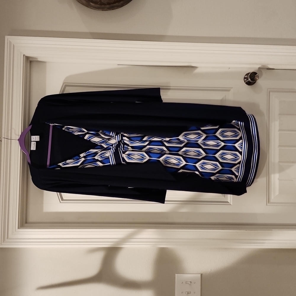 Washable blue print dress
